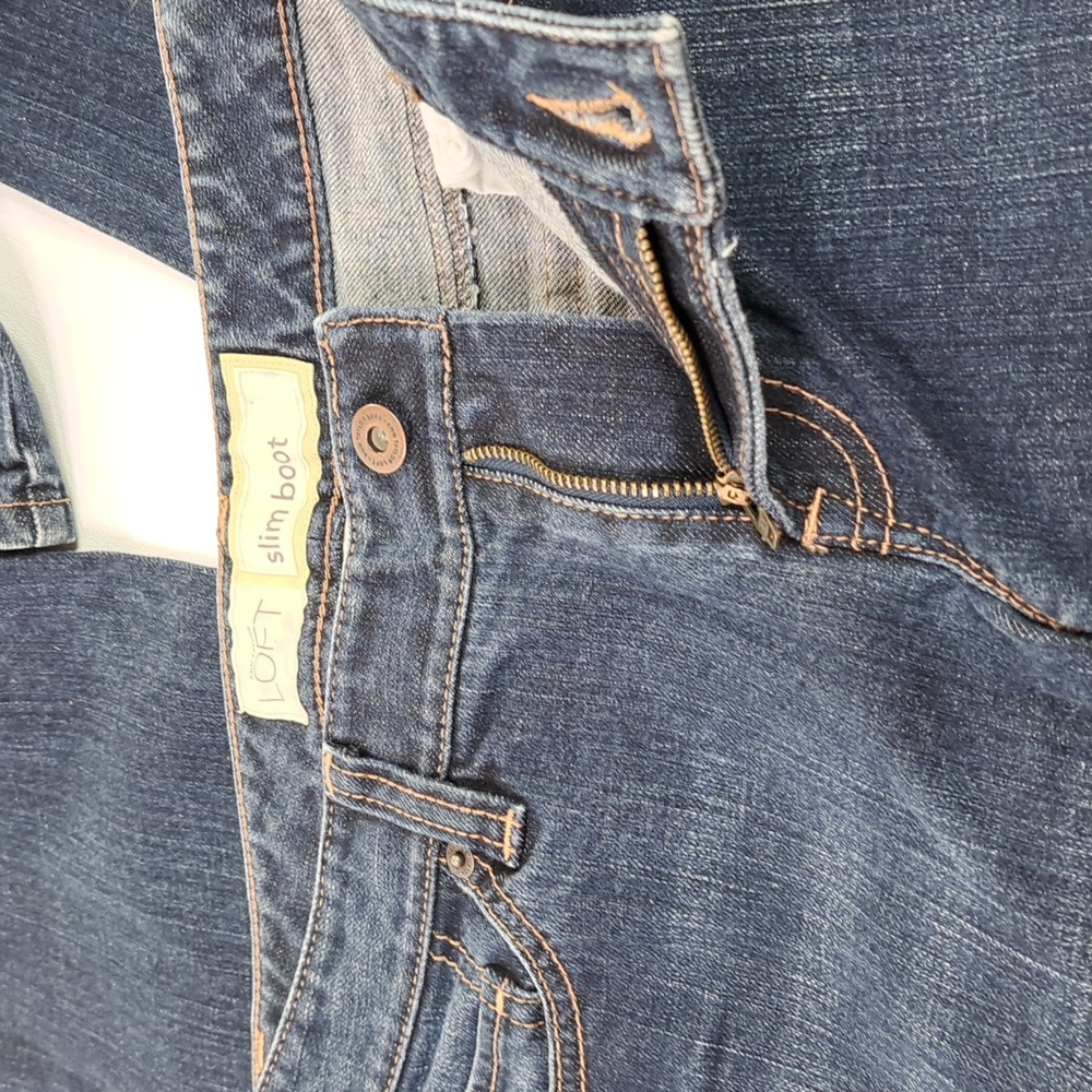 Loft Slim Boot Blue Jeans Size 8 - Picture 13 of 17